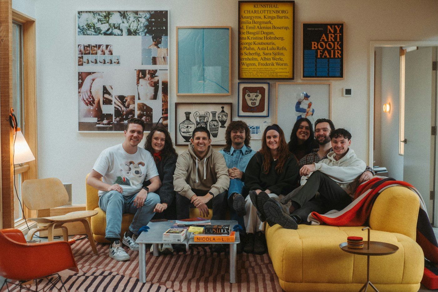 Friends relaxing together in a shared living room